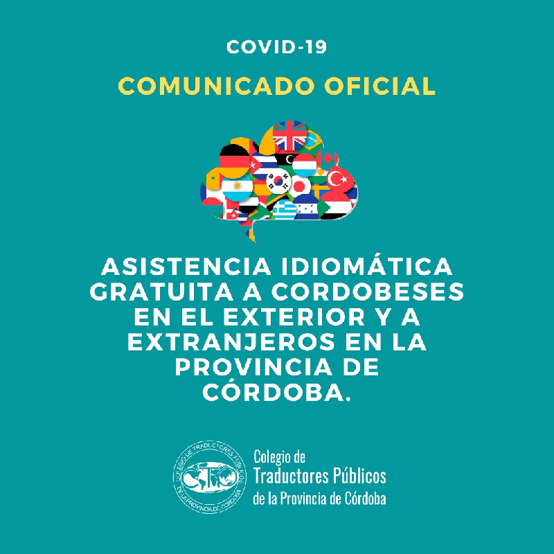 Asistencia idiomática gratuita a cordobeses en el exterior y a extranjeros en la provincia de Córdoba.