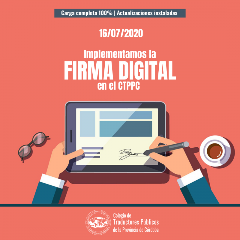 Implementamos el uso de la Firma Digital en el CTPPC