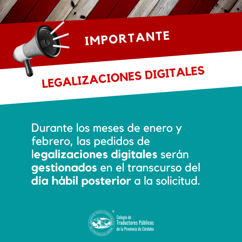 LEGALIZACIONES DIGITALES EN EL CTPPC